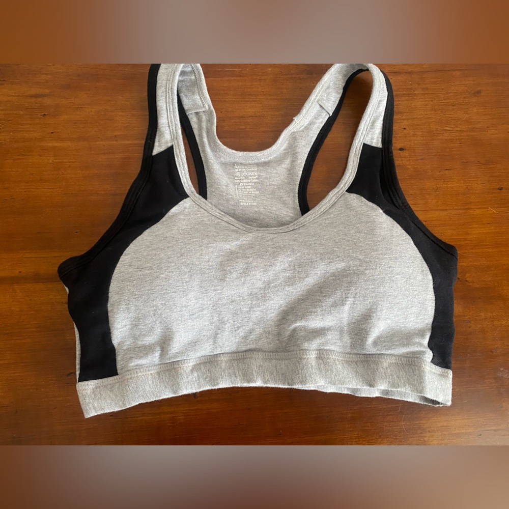 Jockey Gray and Black Sports Bra
